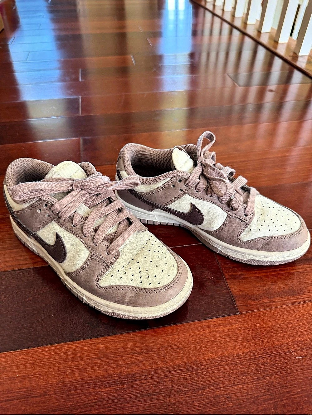 Nike Dunk Low Sneakers in mauve & White